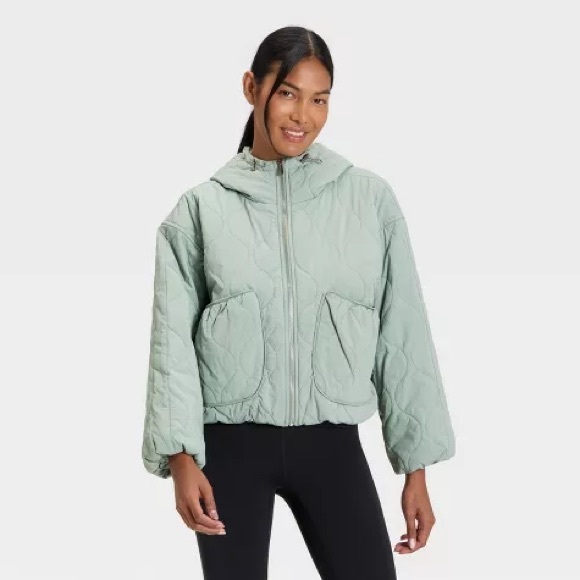 all in motion Jackets & Blazers - Target Women's Quilted Hooded Jacket - All In Motion™ Sage Green M